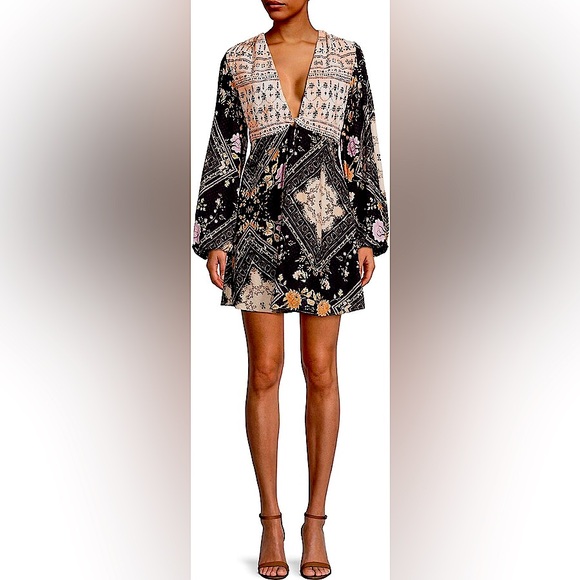 NWT - Free People - Descano Floral Mini Dress - SZ S - Picture 1 of 8